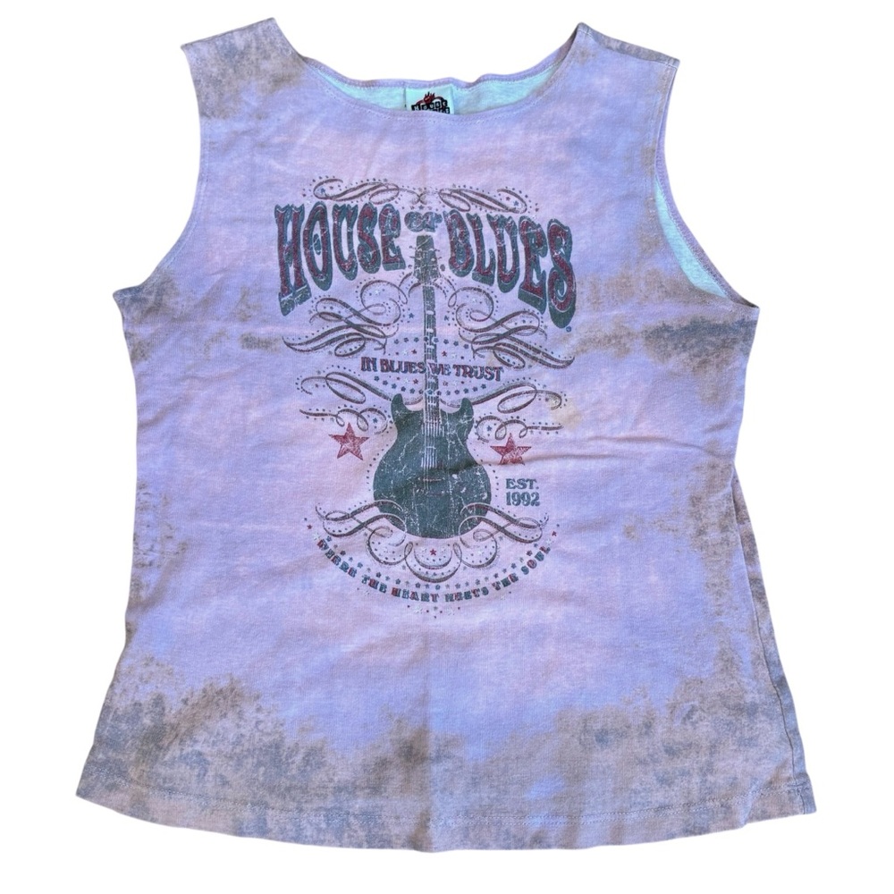 House of‎ Blues Girls XL Tank Top Pink Dye NWOT